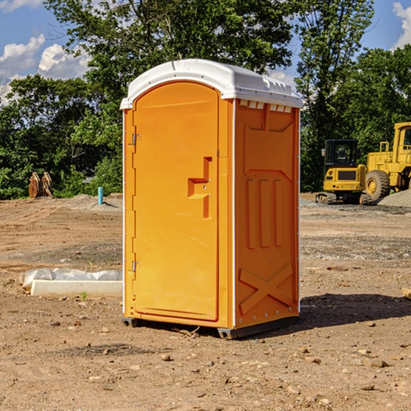 how often are the portable restrooms cleaned and serviced during a rental period in Mount Morris
